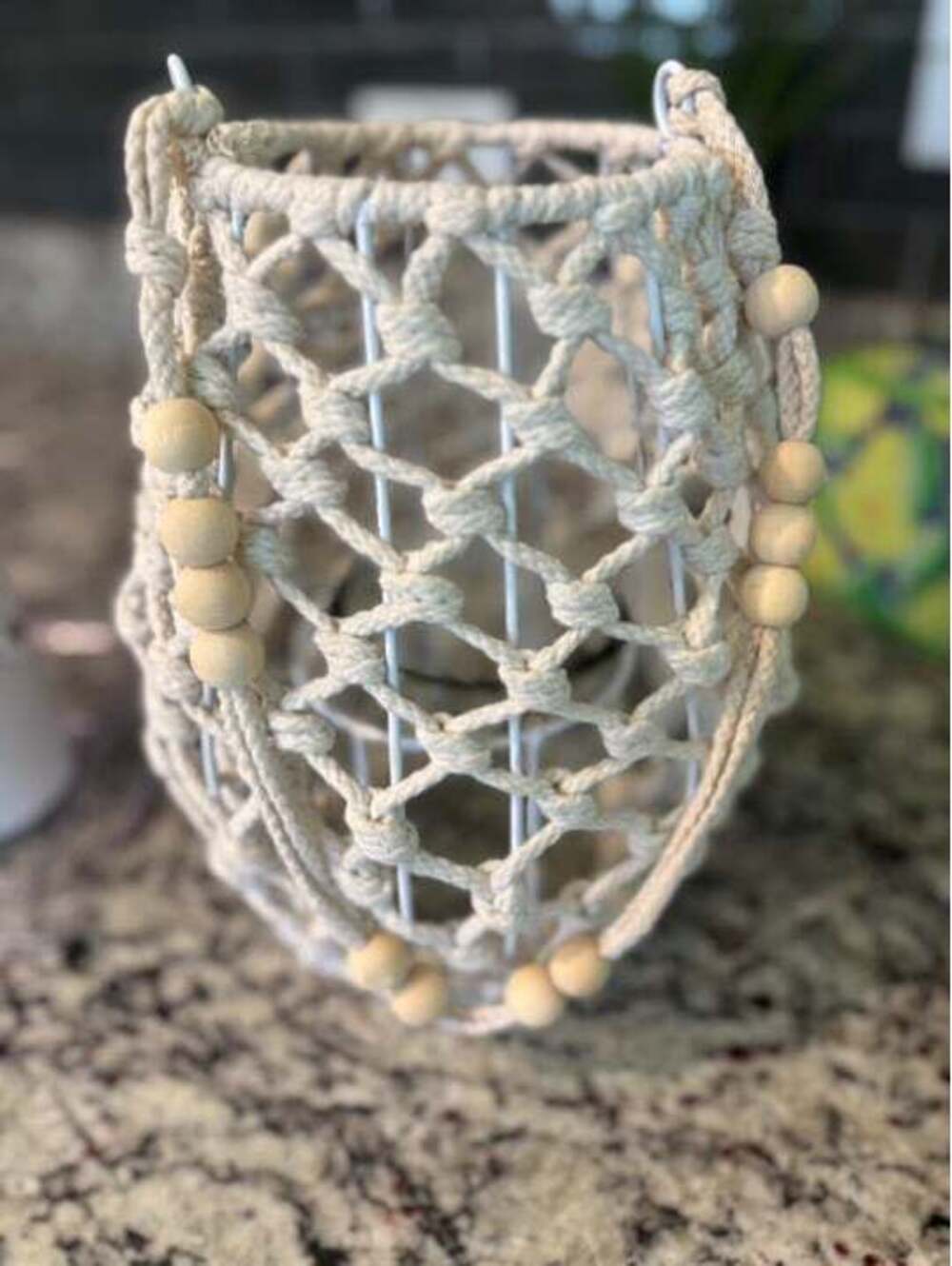 Macrame Candle Holder